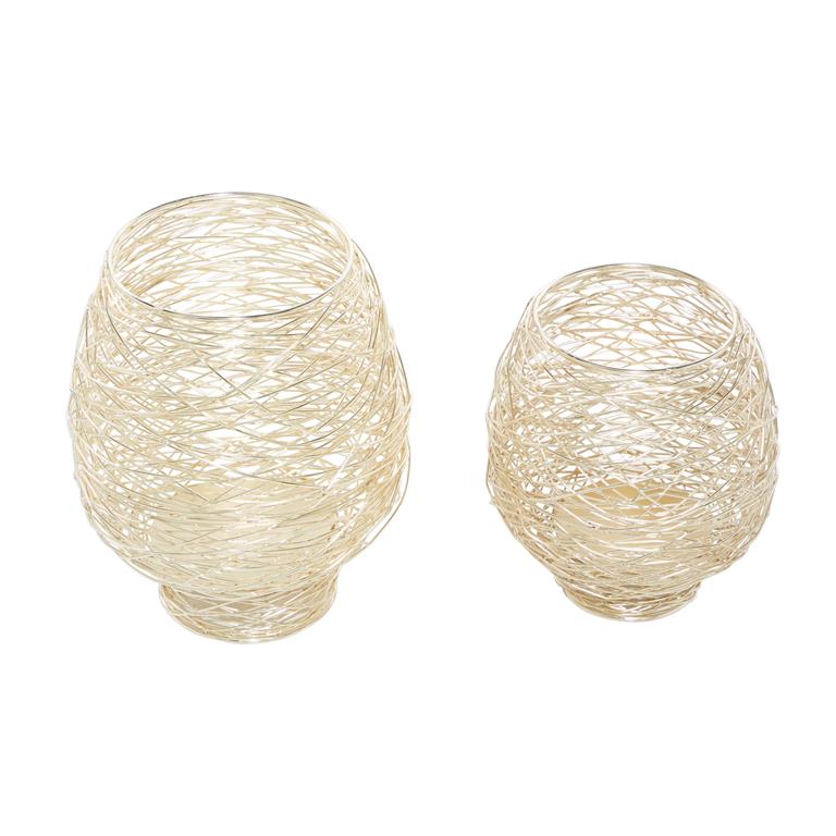 2pc Gold Candle Set image 1