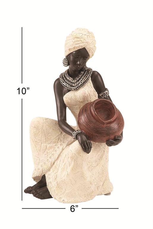 sitting lady statue 1.3 image 3
