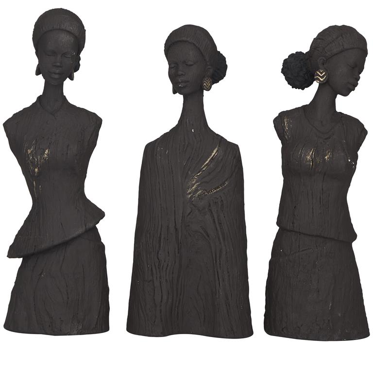 3pc Lady Statues image 1