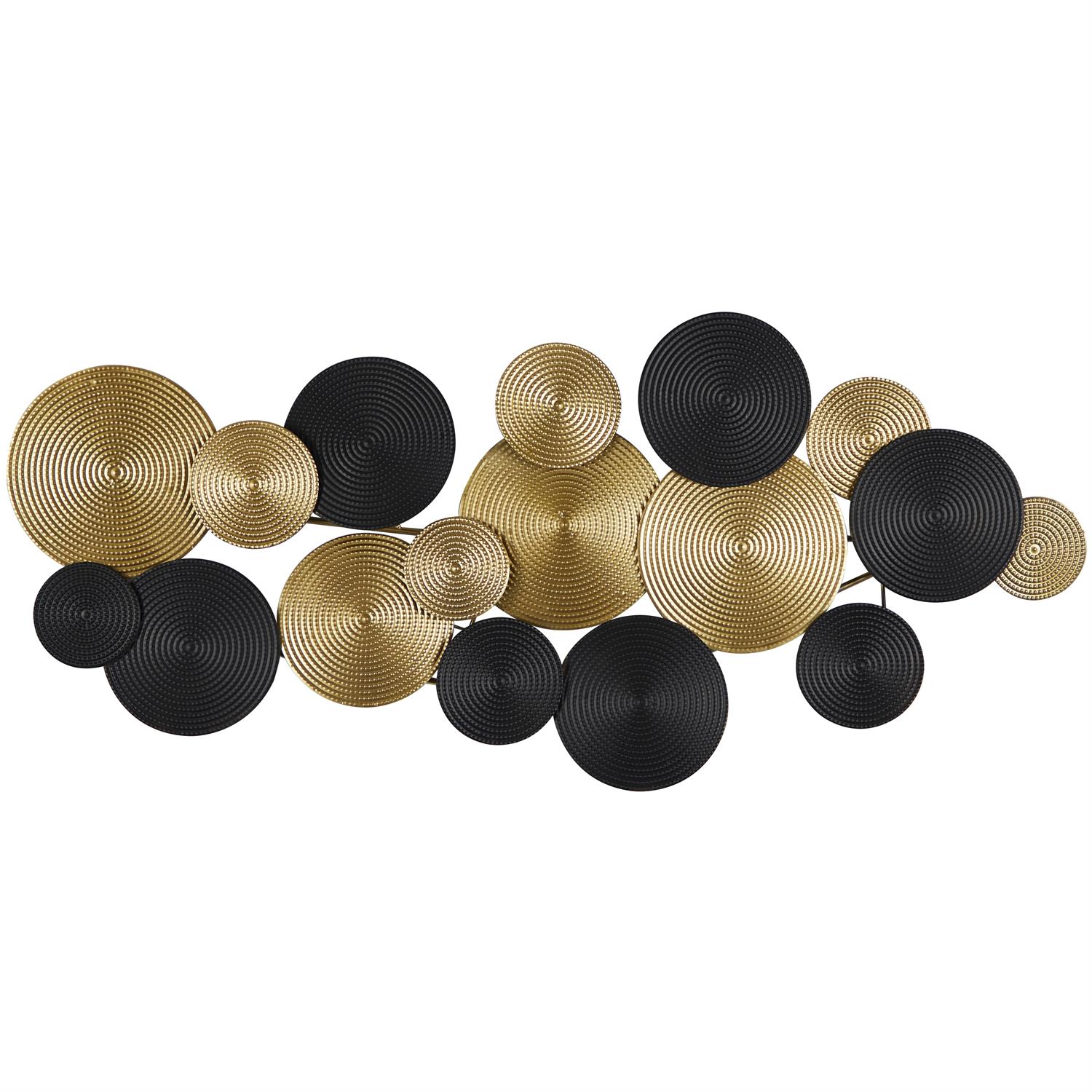 Black & Gold Metal Wall Art image 1