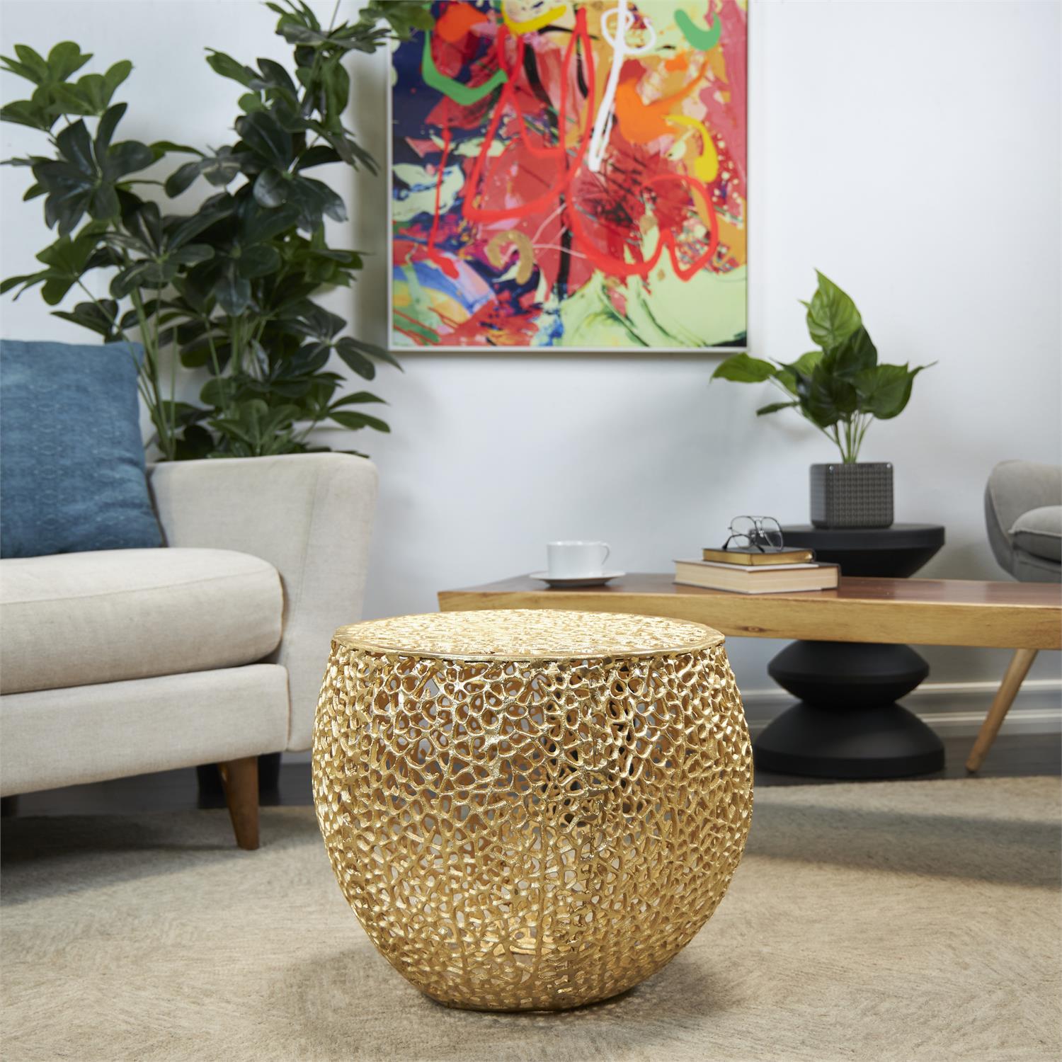 Gold End Table image 1