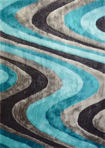 Living Shag #112 Gray Blue 5x7