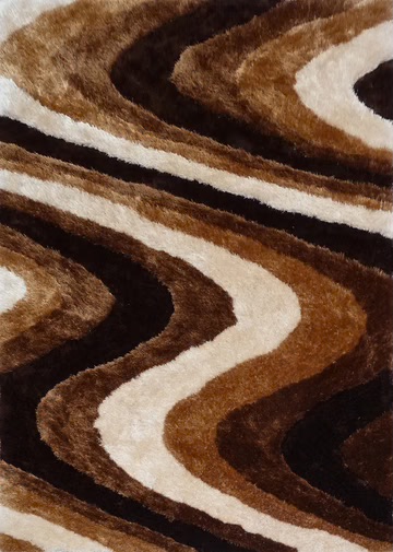 Living Shag #112 Brown 5x7 image 1