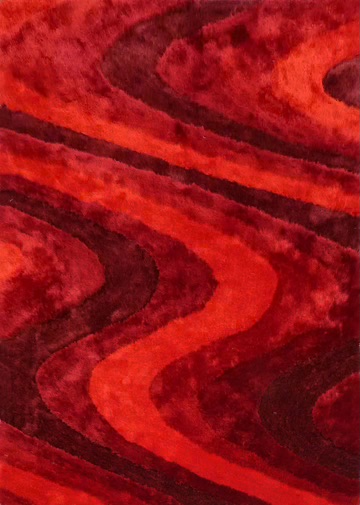 Living Shag #112 Red 5x7