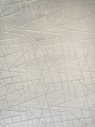 Metallic White Lines Round 8x8 image 1