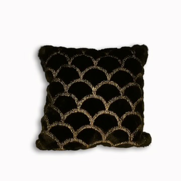 Black Moon With Gold Foil Pillow image 1