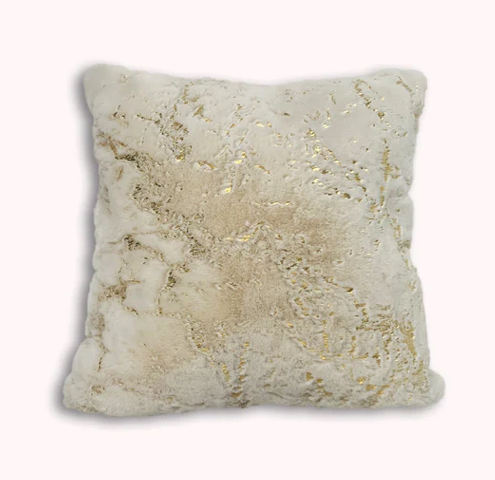 White & Gold Scattered Pillow image 1