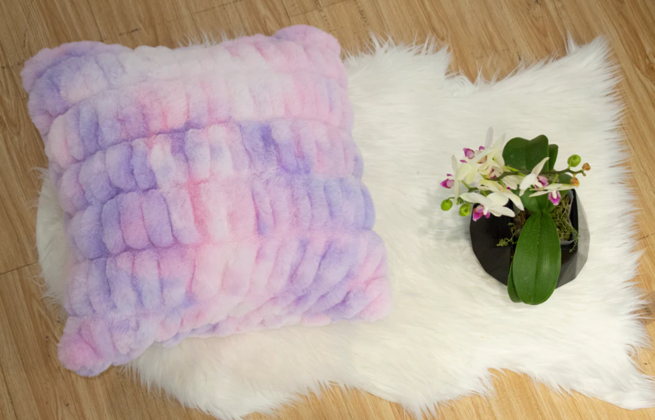 Nuevo Faux-Fur Cotton Candy Pillow image 2