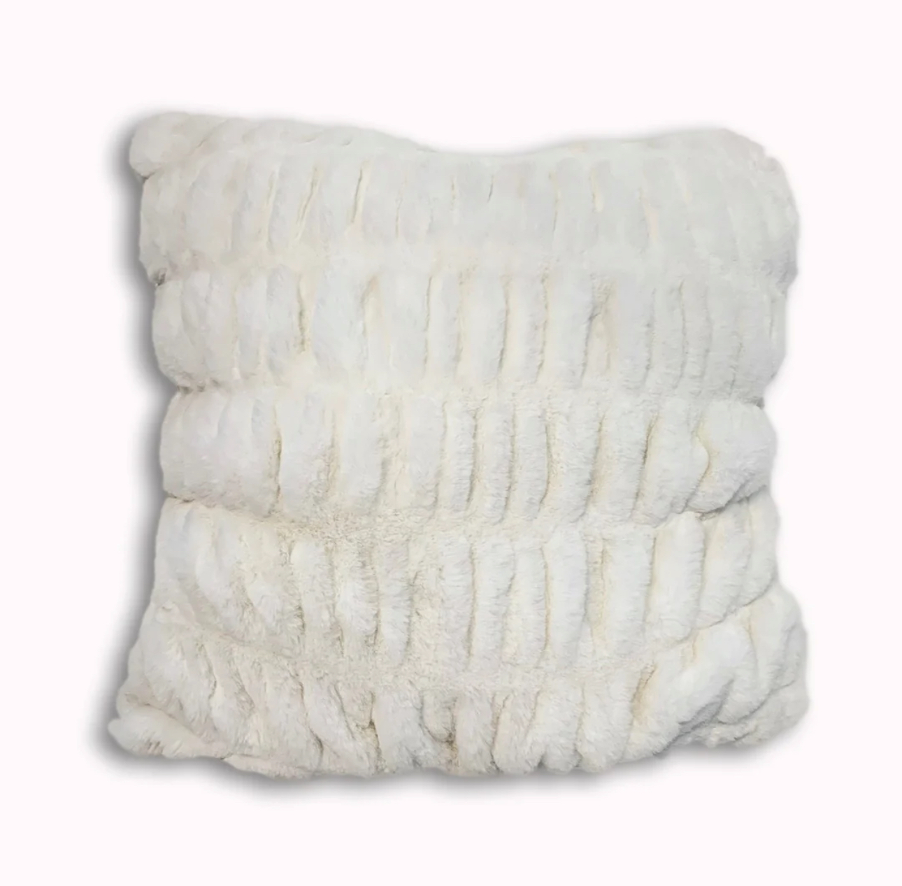 Nuevo Faux-Fur White Pillow