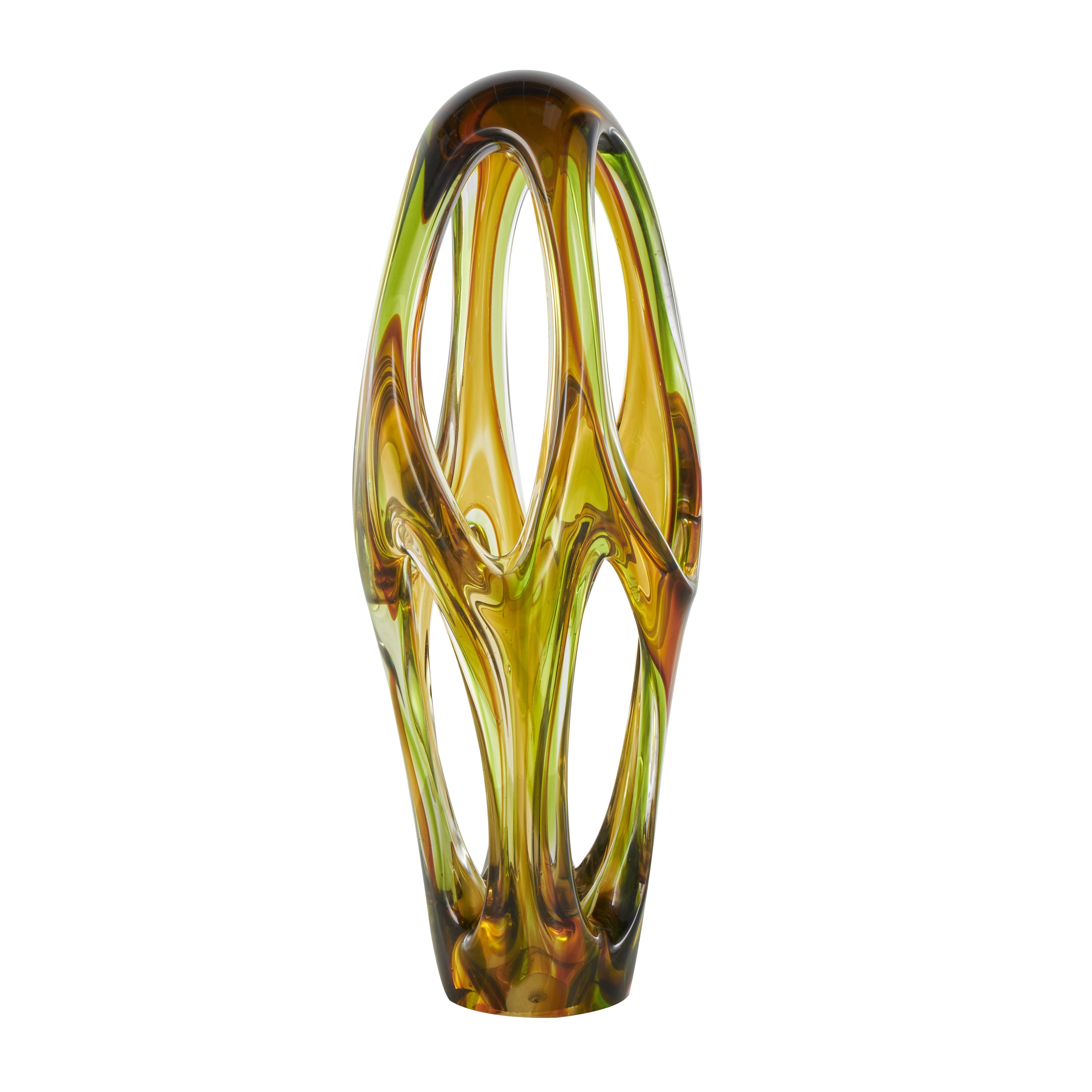 Orange & Green Abstract Ombre Cut Out Sculpture