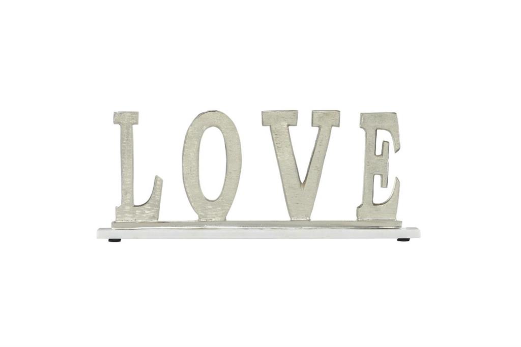 Marble & Chrome Love Sculpture image 1
