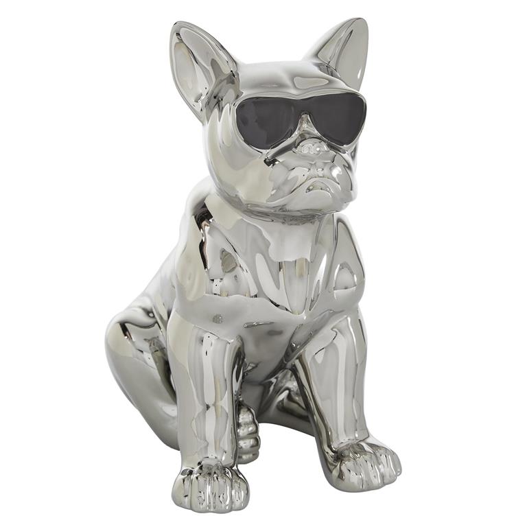 Silver Dog Sculpture image 1
